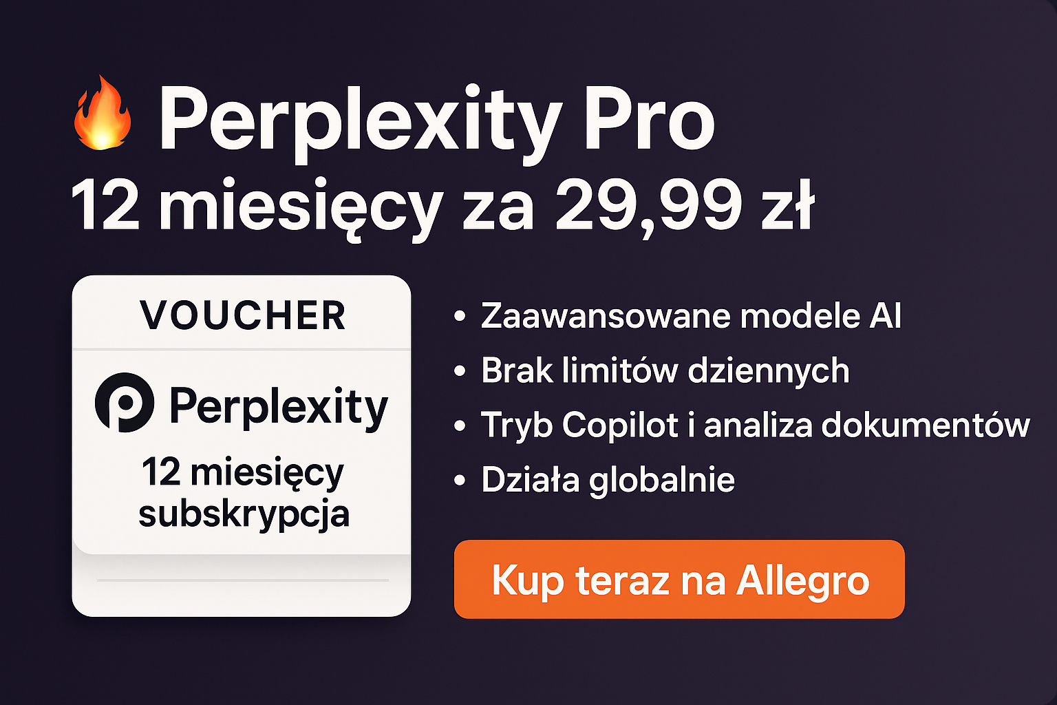 Perplexity Pro 12 miesięcy