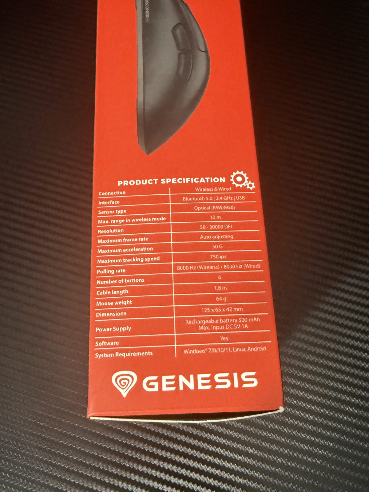 Specyfikacja Zircon 880 PRO na boku pudelka